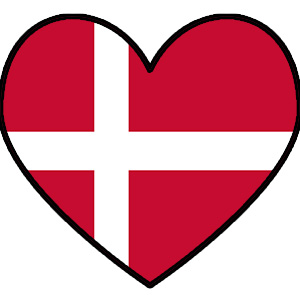 Denmark Flag heart