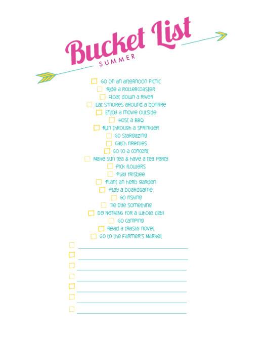 Make this the best summer yet with the Summer Bucket List