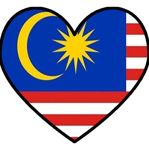 Malaysia Flag heart