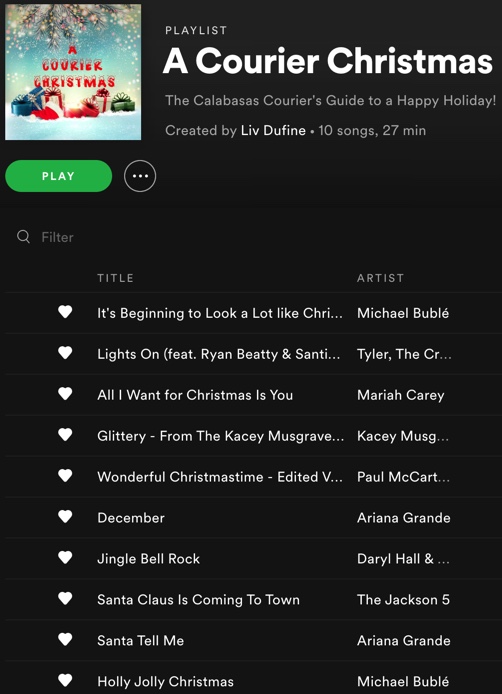 A Courier Christmas Spotify Playlist